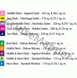 MS Mstislav Rostropovich deck 2 plan (Moskva) legend