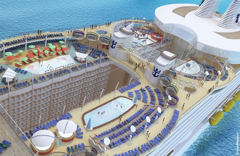 Royal Caribbean Oasis-class ships - swimming pools