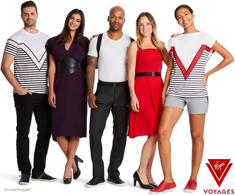 Virgin Voyages cruise line crew uniforms