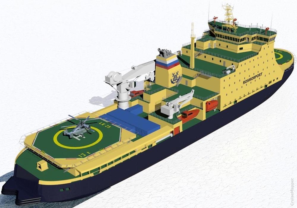 new Russian diesel icebreaker ship (Project 21900)