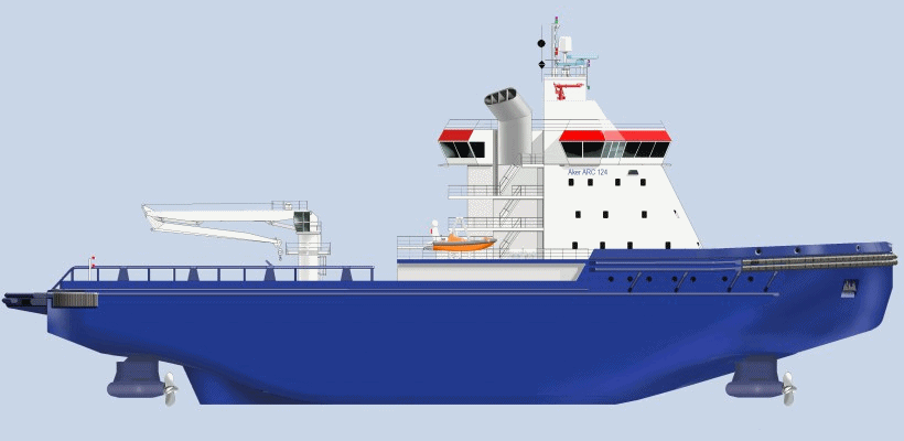 (Aker Arctic) Yamal LNG icebreaking support vessel design