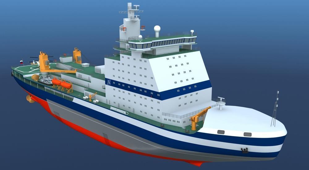 new Arktika-class Russian icebreaker ship design (Project 22220)