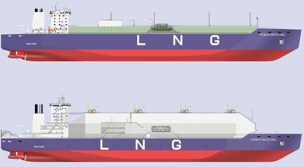 (Aker Arctic) Yamal LNG icebreaker ships design