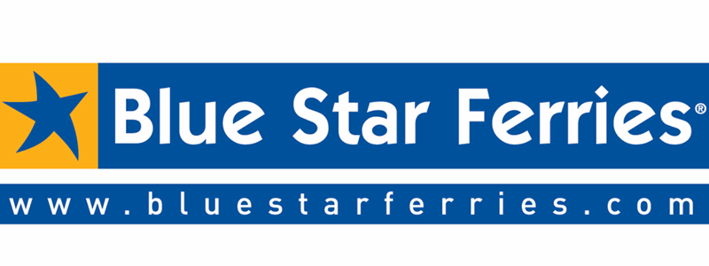 ferry company BLUE STAR FERRIES logo - CruiseMapper
