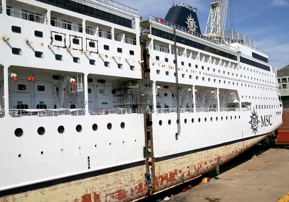 MSC cruise ship stretching (Armonia, Lirica, Opera, Sinfonia)