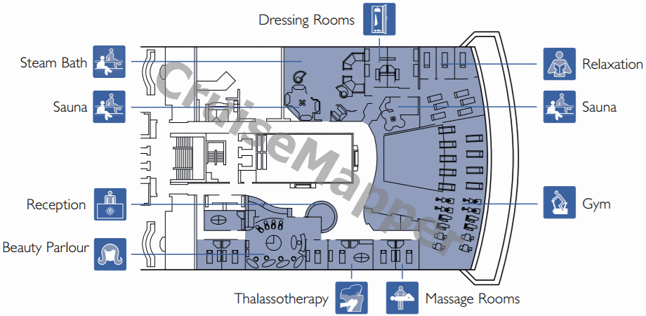 MSC cruise ship spa (Armonia-Lirica-Sinfonia-Opera)