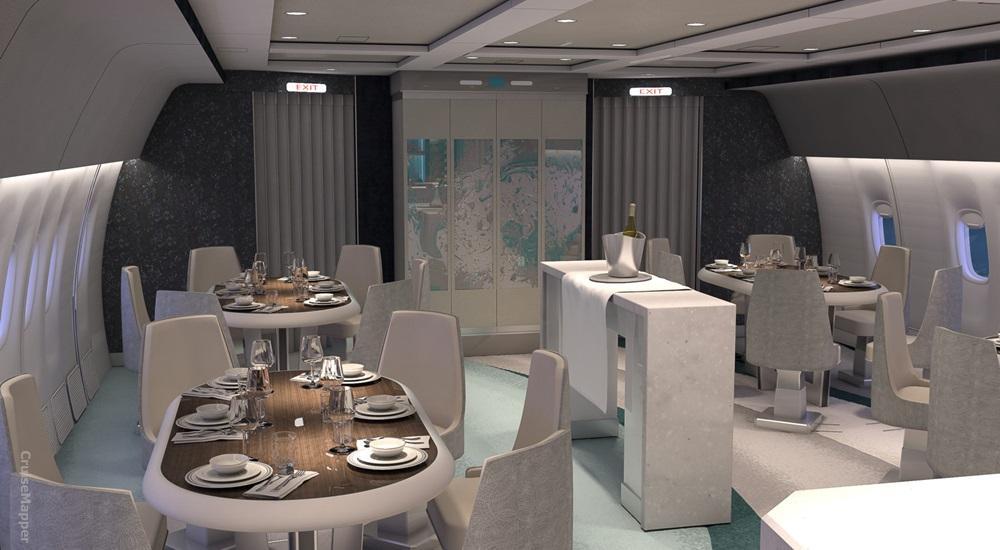 Crystal AirCruises plane (dining room)