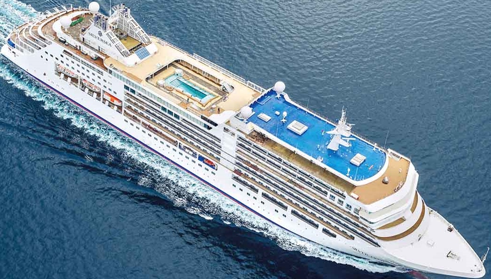 Silversea Cruises new ship (aerial)
