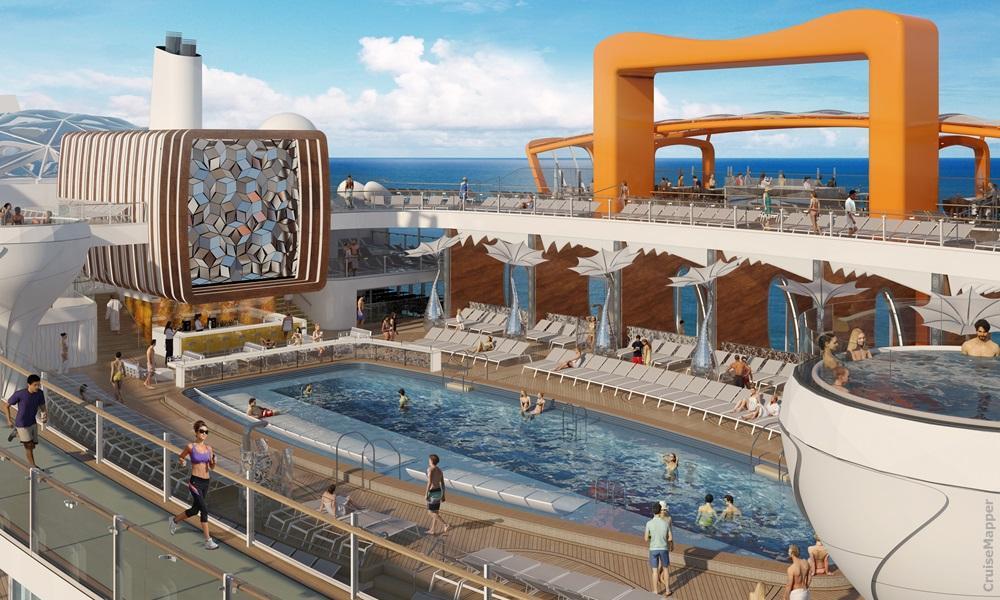 Celebrity Cruises Edge-class ships - pool deck