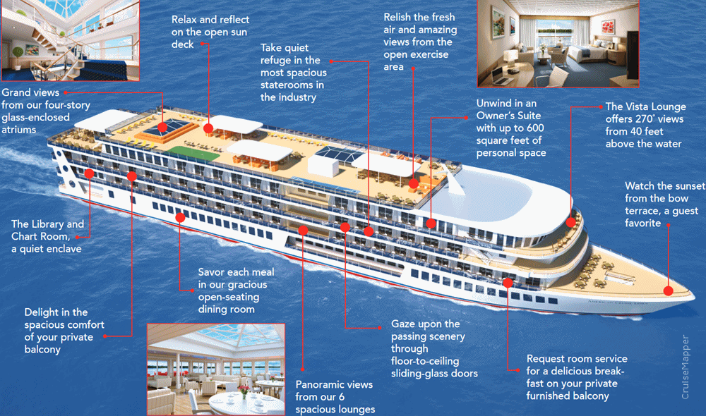 American Cruise Lines new ship infographic (Modern Riverboats)