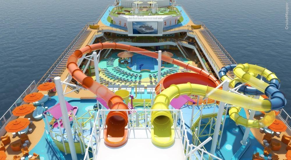 Carnival cruise ship WaterWorks slides