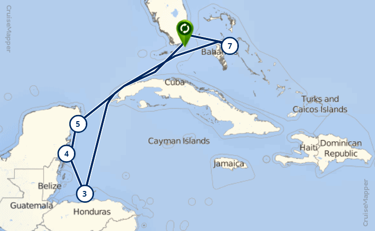 Cruise Itinerary Map (example)