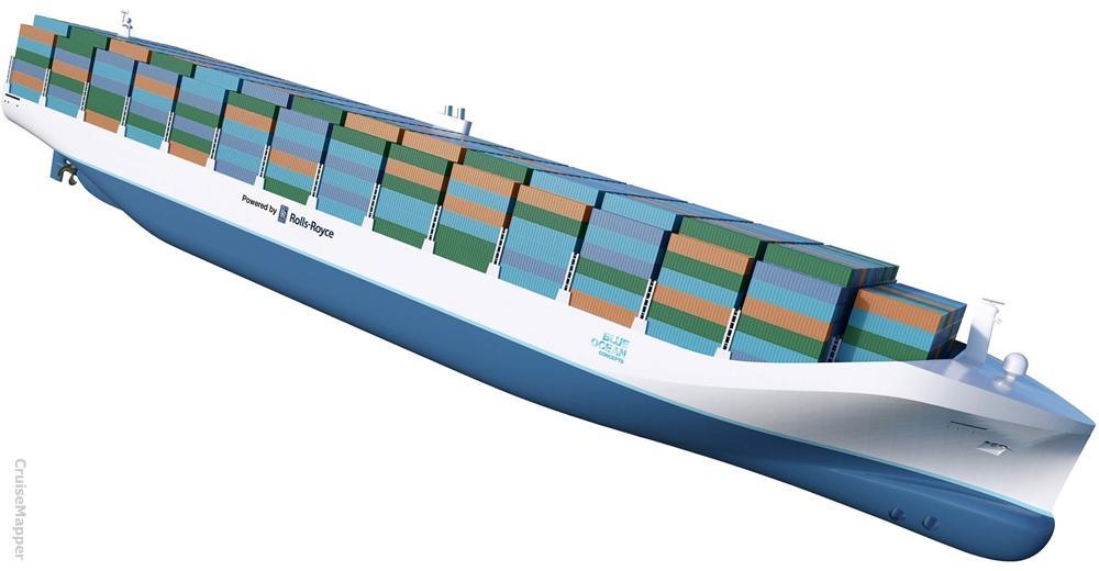unmanned container ship model (Rolls Royce)