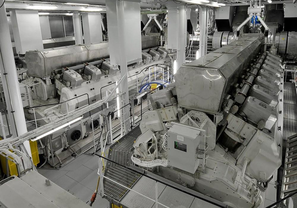 Cruise ship engine room