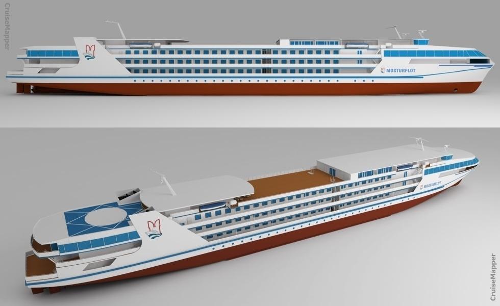 new Russian river cruise ship design (Mosturflot project PV300)