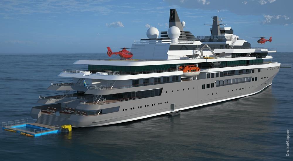 Damen expedition cruise ship design (aft view)