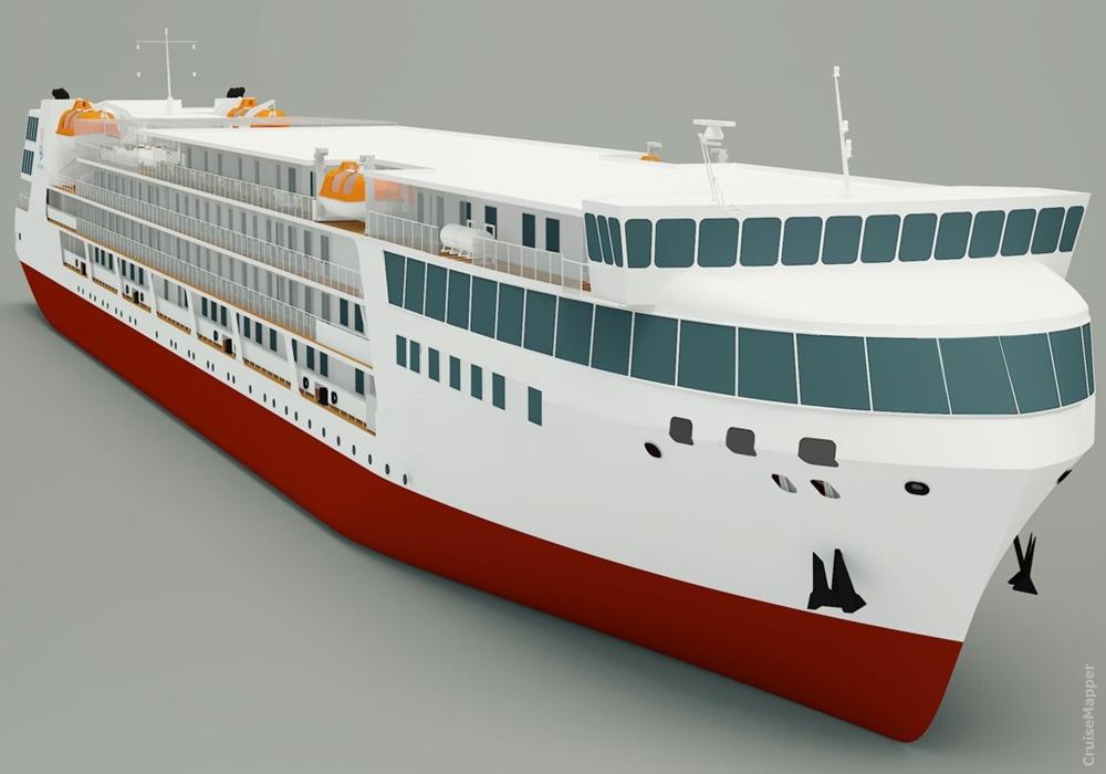 new Russian cruise ship design (bow / forward view)