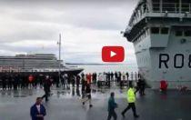 HMS Queen Elizabeth aircraft carrier meets Cunard's Queen Elizabeth