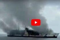 VIDEO: Cruise Ferry Catches Fire in Java Sea