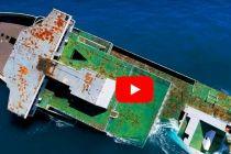 DRONE VIDEO: Sinking of Cape May-Lewes Ferry