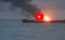 VIDEO: Two Ships Catch Fire in the Kerch Strait