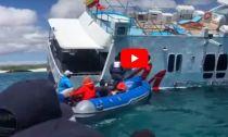 VIDEO: Galapagos Majestic Runs Aground at Santiago Island