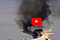 Carnival Victory Emitting Thick Black Smoke