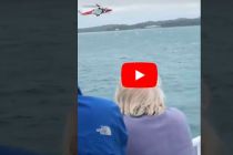 VIDEO: Coastguard Helicopter Rescues Passenger Overboard from Wightlink Ferry