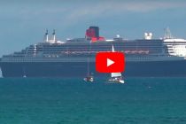 VIDEO: 10 cruise ships in Weymouth Bay (Isle of Portland, England)