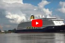VIDEO: Saga Cruises' Spirit of Adventure leaves Meyer Werft shipyard in Papenburg, Germany