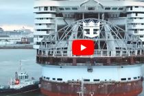 VIDEO: Float out of the world's largest cruise ship - Wonder of the Seas