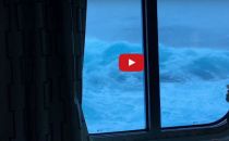Horrifying Footage Shows Cruise Ship Battered by 30ft Waves