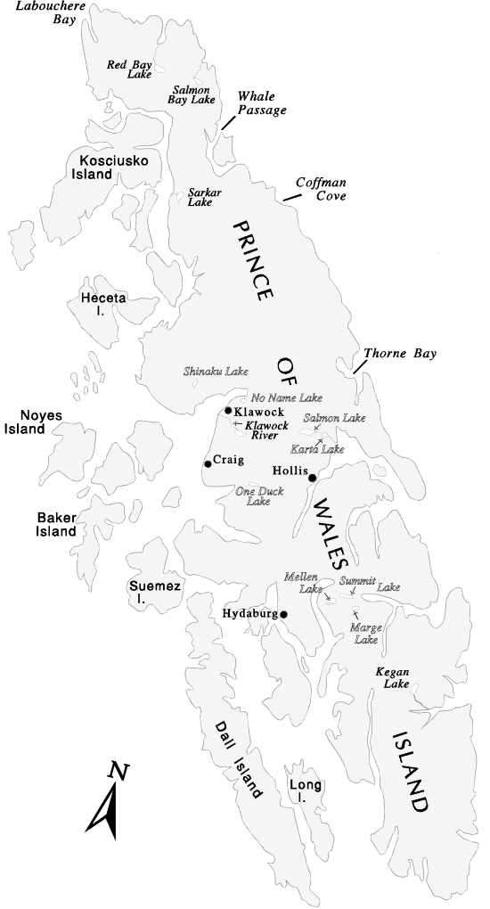 Prince of Wales Island (Alaska) map