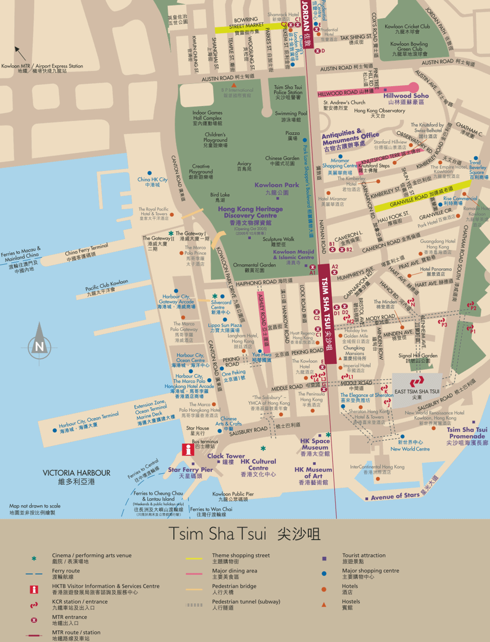 Hong Kong cruise port map (printable)