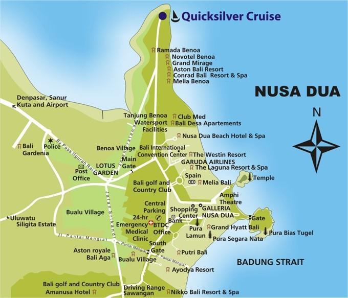 Benoa (Bali, Indonesia) cruise port map (printable)