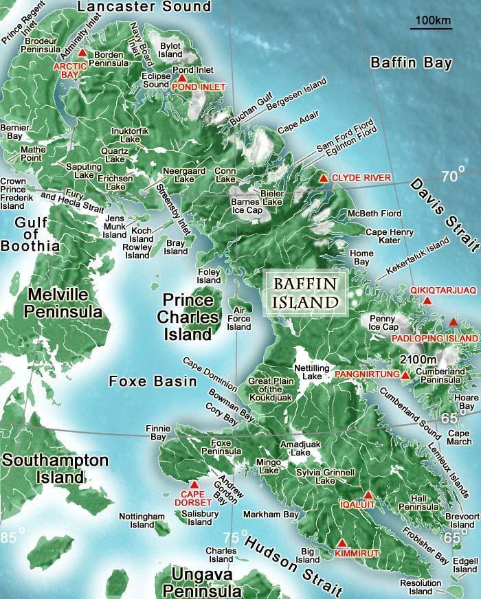 Baffin Island map