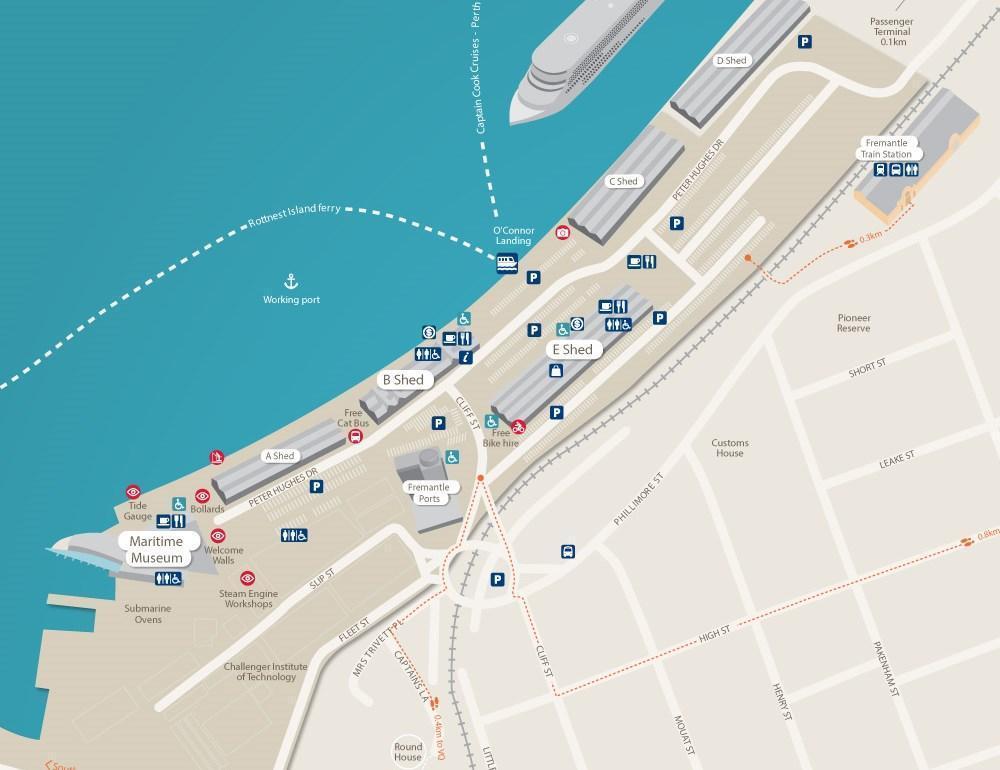 Fremantle cruise port map (printable)