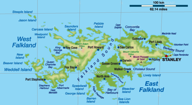 Falkland Islands map