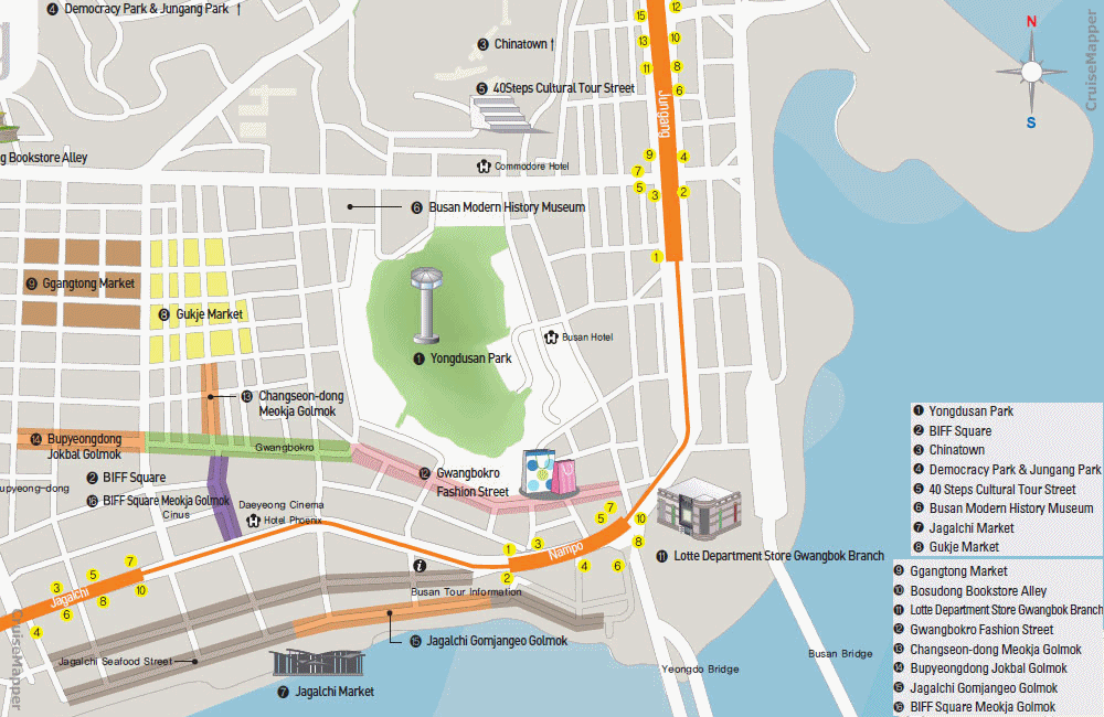 Busan port map