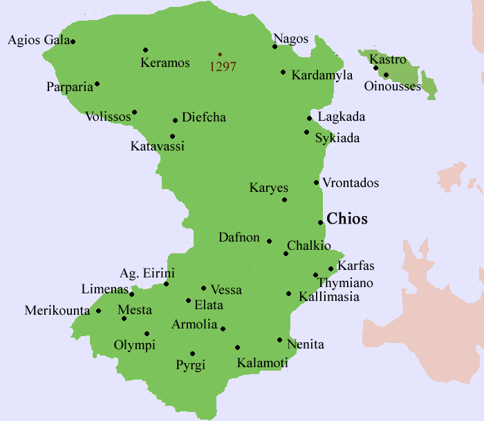 Chios Island map