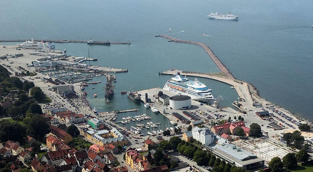 visby from a cruise ship