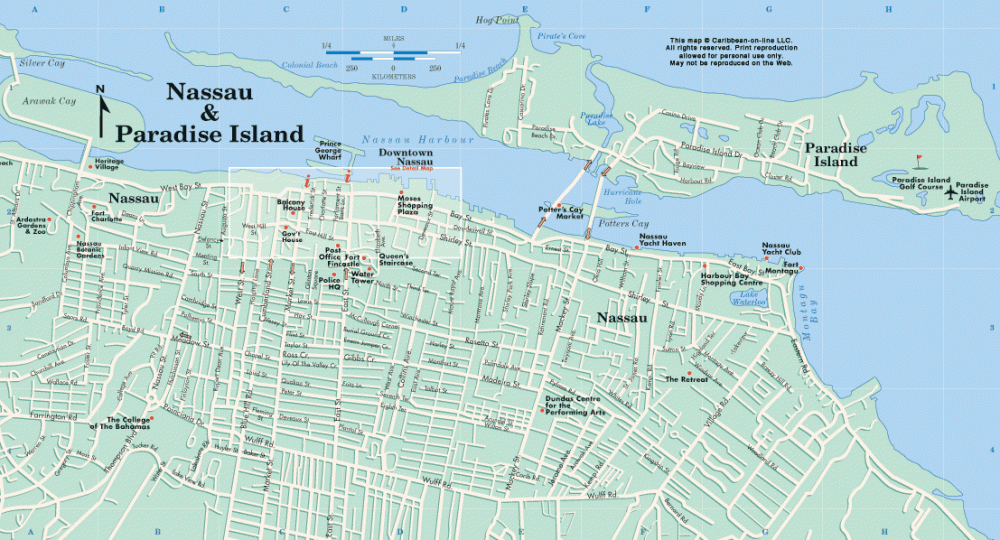 nassau cruise terminal map