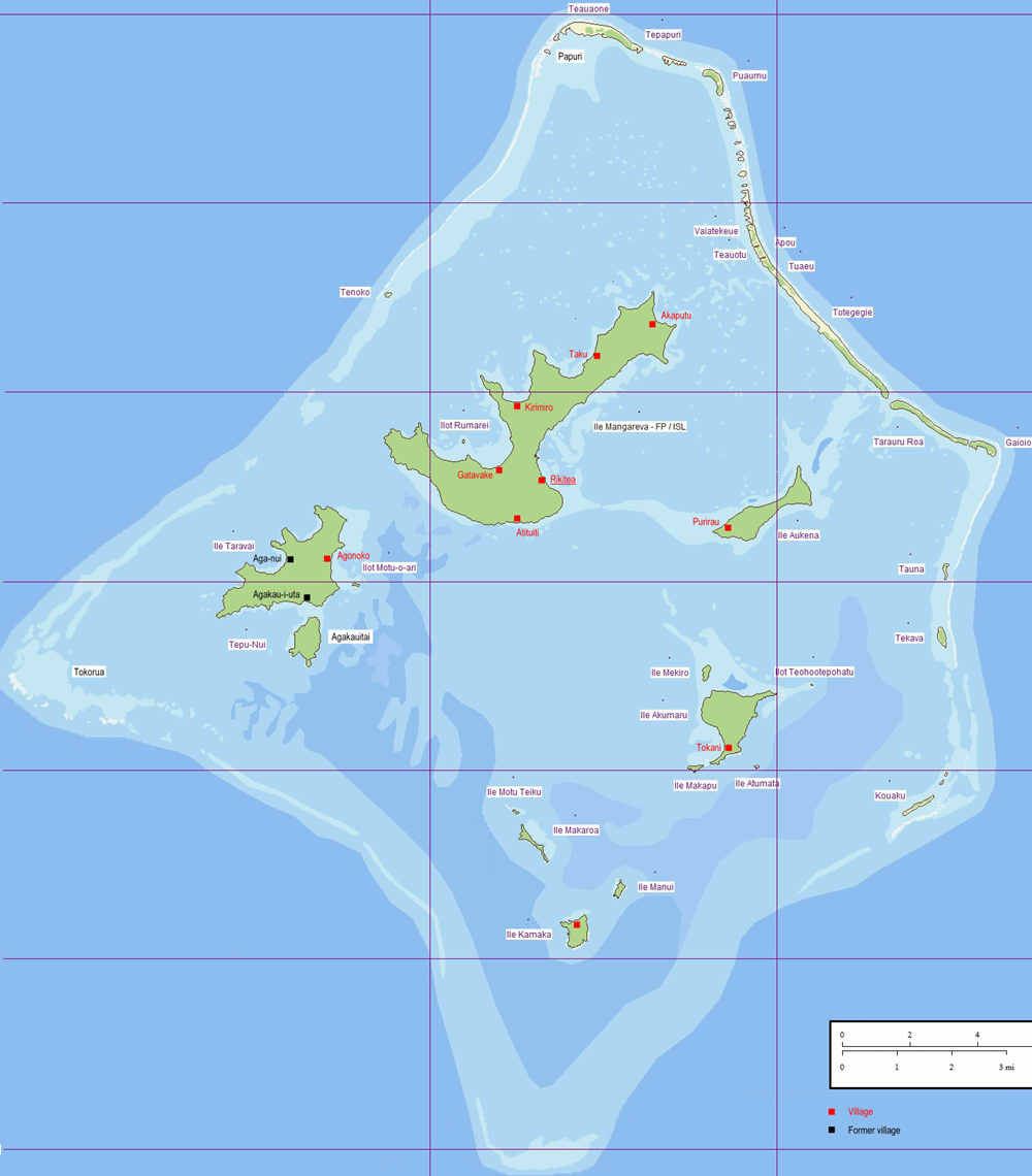 Gambier Islands map
