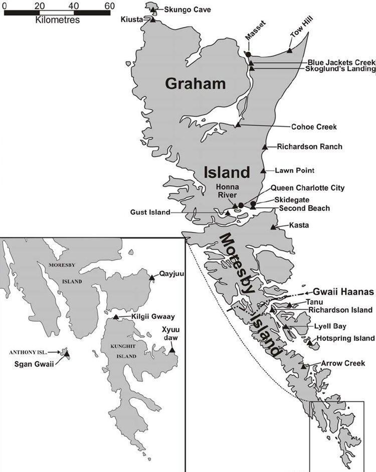 Haida Gwaii Islands map