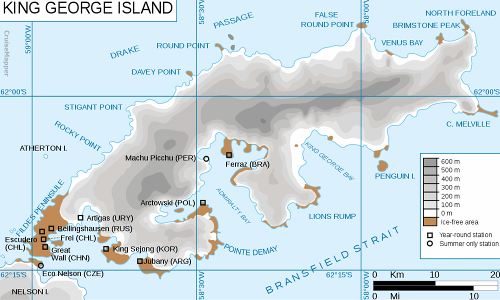 King George Island (Antarctica) map