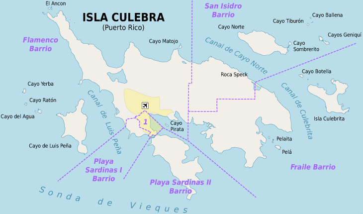 Culebra Island map