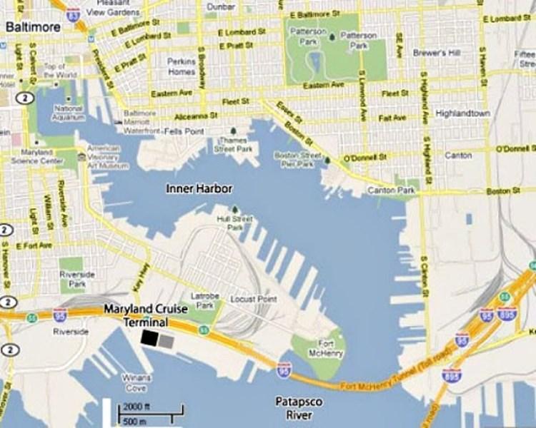 Baltimore cruise port map (printable)