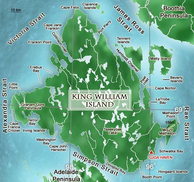 Arctic Canada - King William Island map