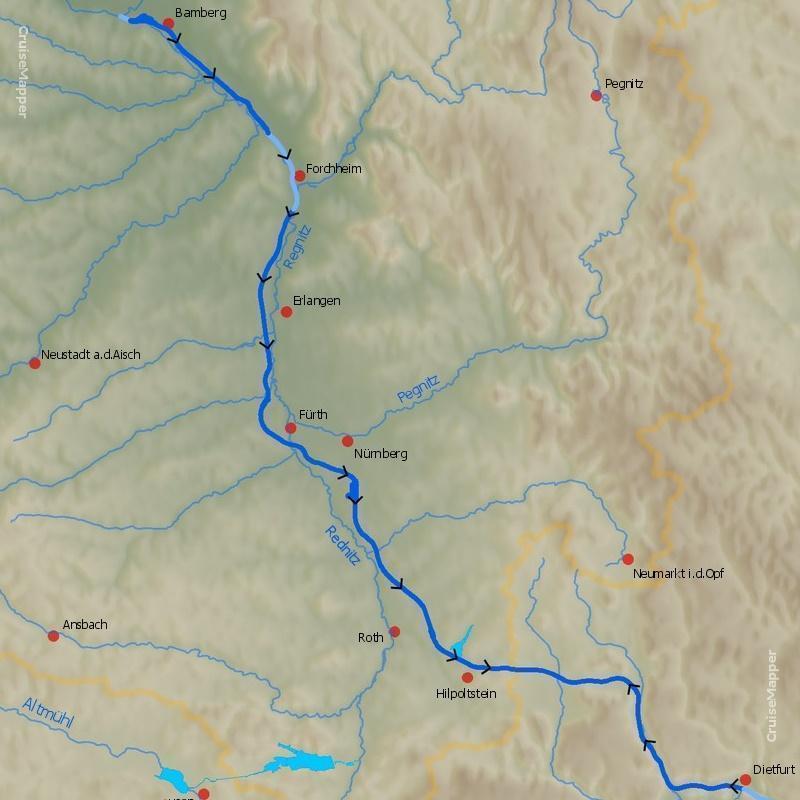Main-Danube Canal map