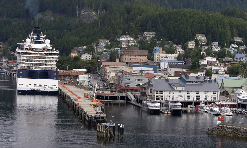 cruise ship hits dock in ketchikan alaska